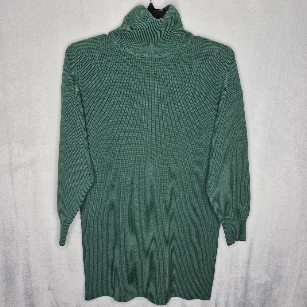 Babaton Aritzia 100% Merino Wool Ribbed Turtleneck Sweater Dress Size 2XS